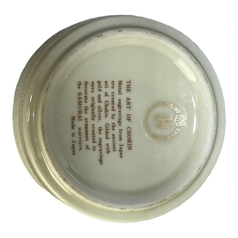 Vintage Art of Chokin‎ Porcelain Covered Trinket Box
